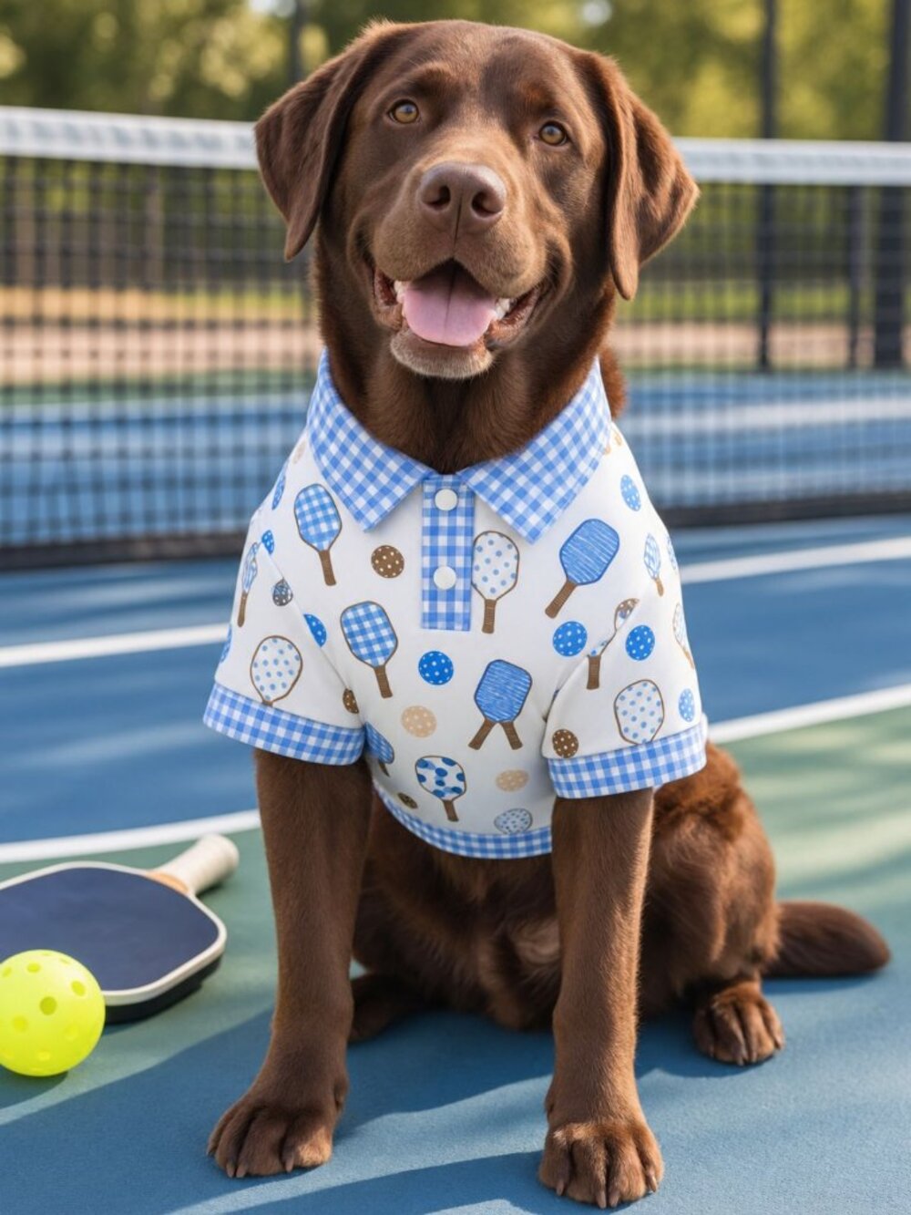 GRIFFY & DRAKE Pickleball Pals Dog Shirt Large NWT